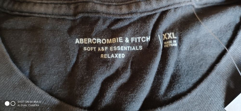 Abercrombie & Fitch 5-pak t-shirtów XXL sprany czarny khaki beż biały