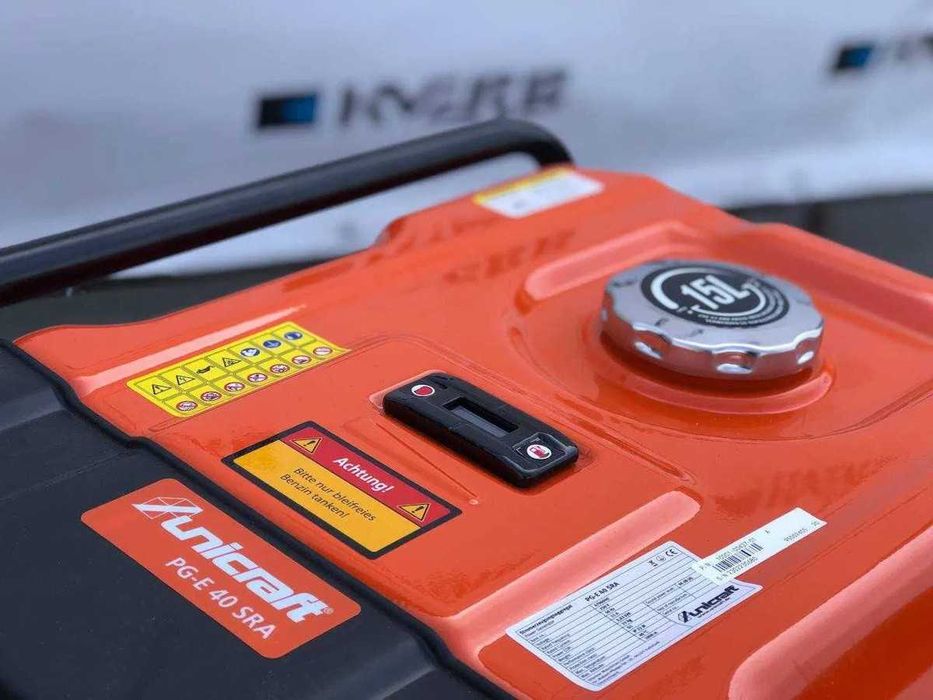 Бензиновый генератор UNICRAFT 4 кВт, медная обмотка, ручной запуск.