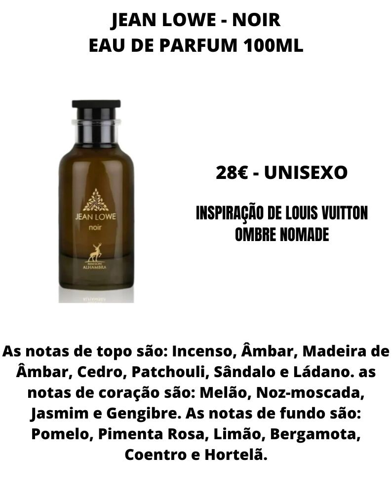 Jean Lowe - Noir  - Eau de Parfum 100 ml - Unisexo