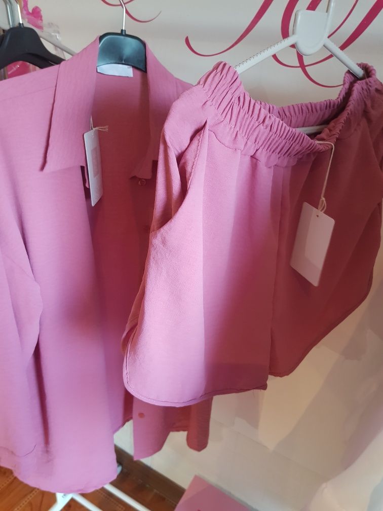 Vendo conjunto novo s ao xxl em rosa