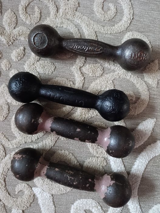 Гантелі литі пара по 1 кг, пара по 3кг