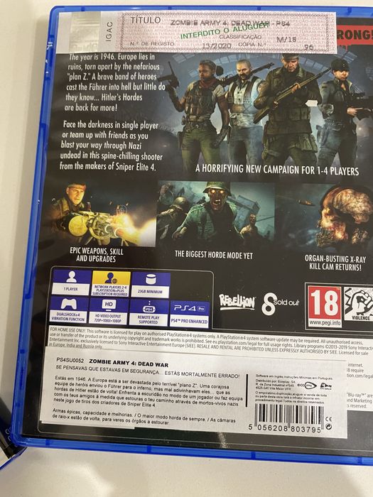 Jogos PS4 Riad e Zombie Army