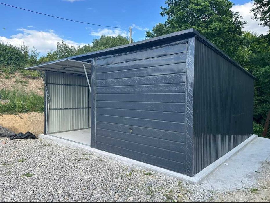 Garaż blaszany 6x5, garaże dwustanowiskowe, solidna konstrukcja