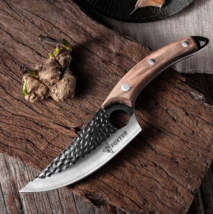 Nóż tasak kuchenny szefa kuchni 27 cm myśliwski stalowy pokrowiec