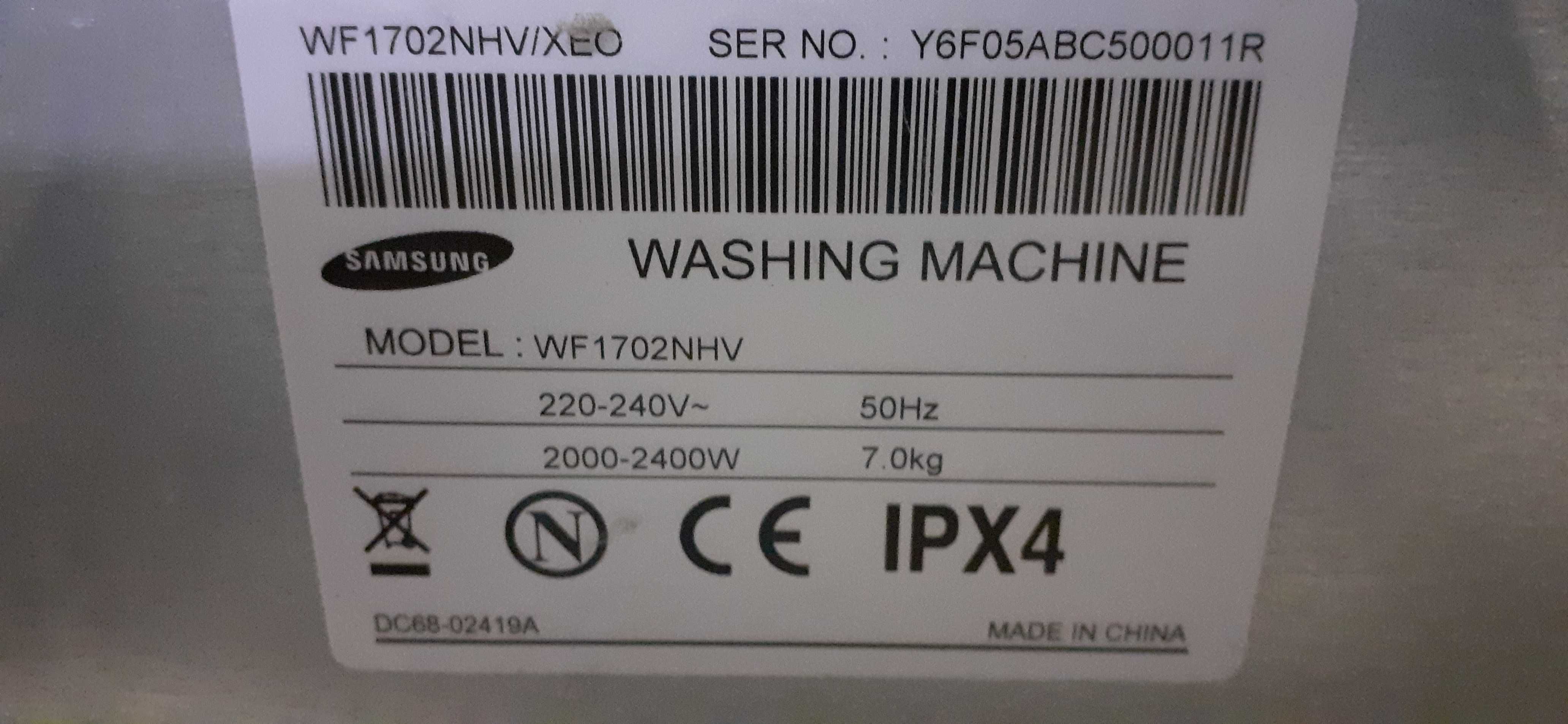 wiązka pralki samsung WF1702NHV