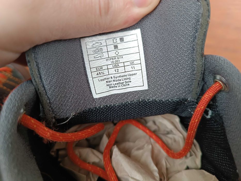 Трекинг Ботинки La Sportiva Huper GTX Gore tex 45 размер 28.5 см ориг.