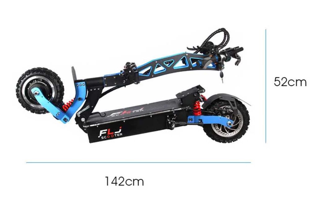 Електросамокат FLJ SK3-3 72V/7000 W/11″/Dual motor/45 Ah/100км/
