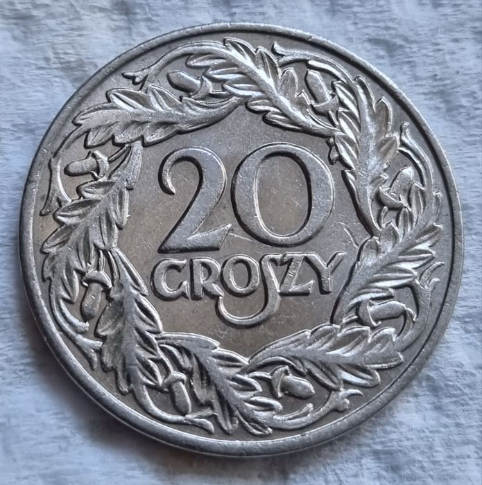 20 groszy 1923 rok typ A bardzo ładna 4