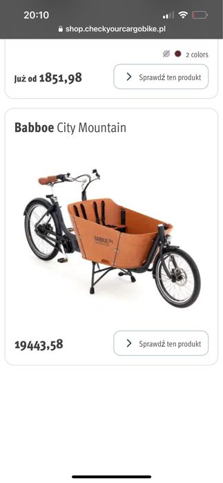 Nowy rower Babboe City Mountain