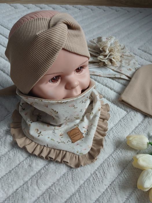 Czapka turban chusta i opaska handmade