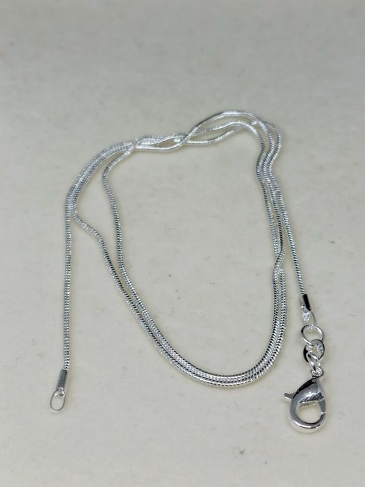 Srebrny 925 łańcuszek żyłka żmijka 46 cm nowy