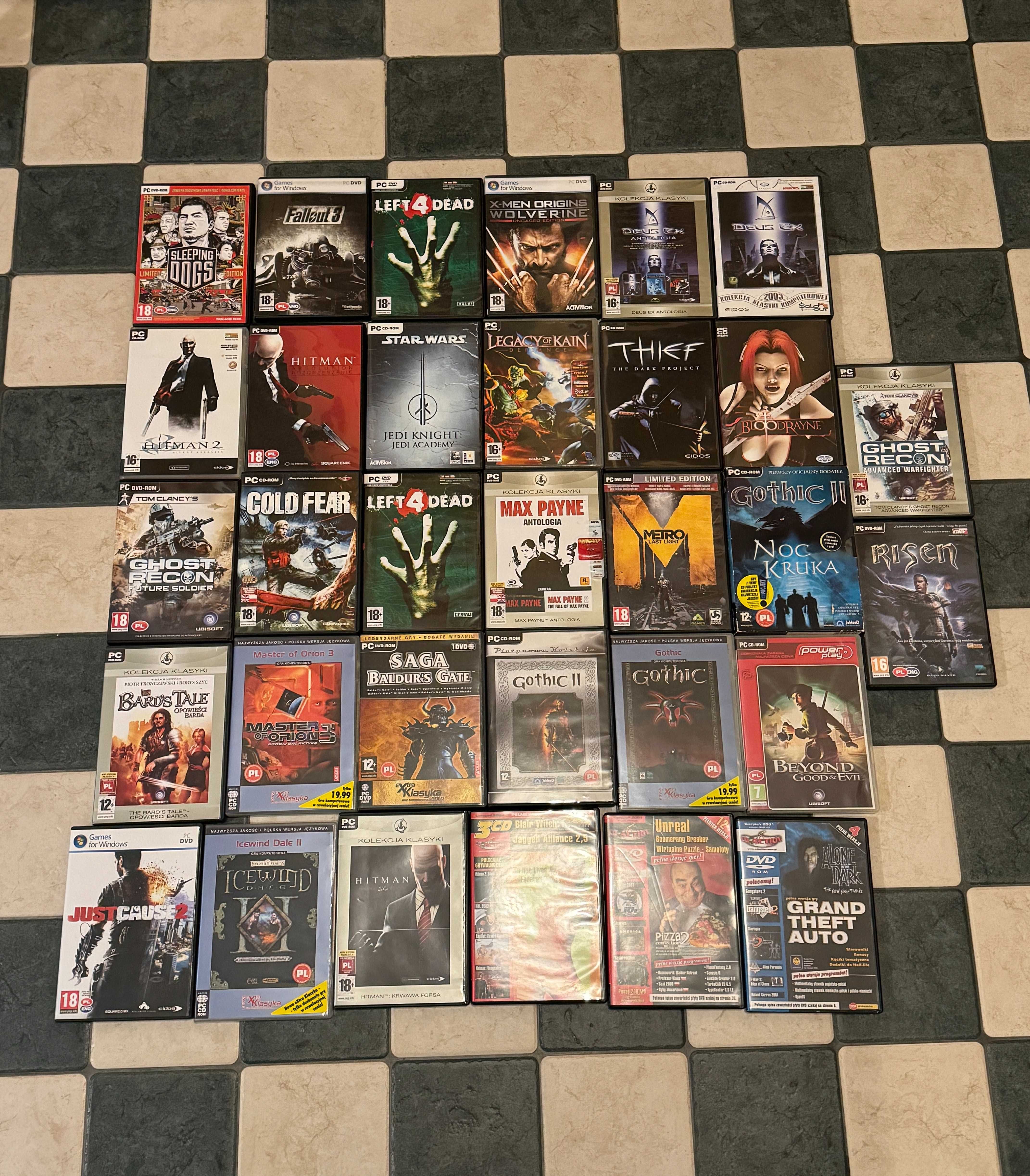 PC Komputer Zestaw 32 Gier Bloodrayne, Gothic, Star Wars,Baldur's Gate