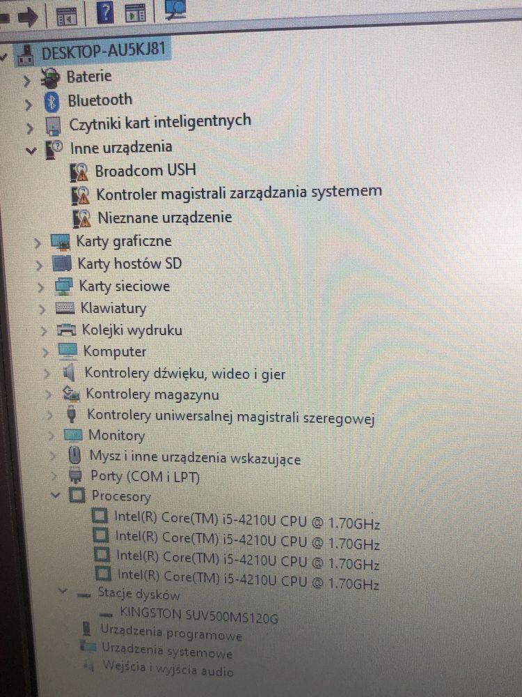 Dell Latitude E7240 laptop, brak ładowarki