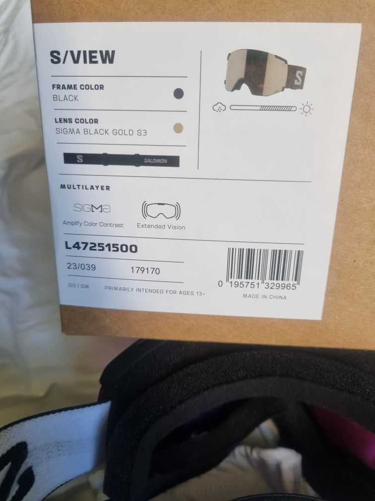 SALOMON - gogle unisex. NOWE