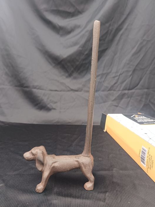 Stalowy uchwyt stojak na papier toaletowy pies