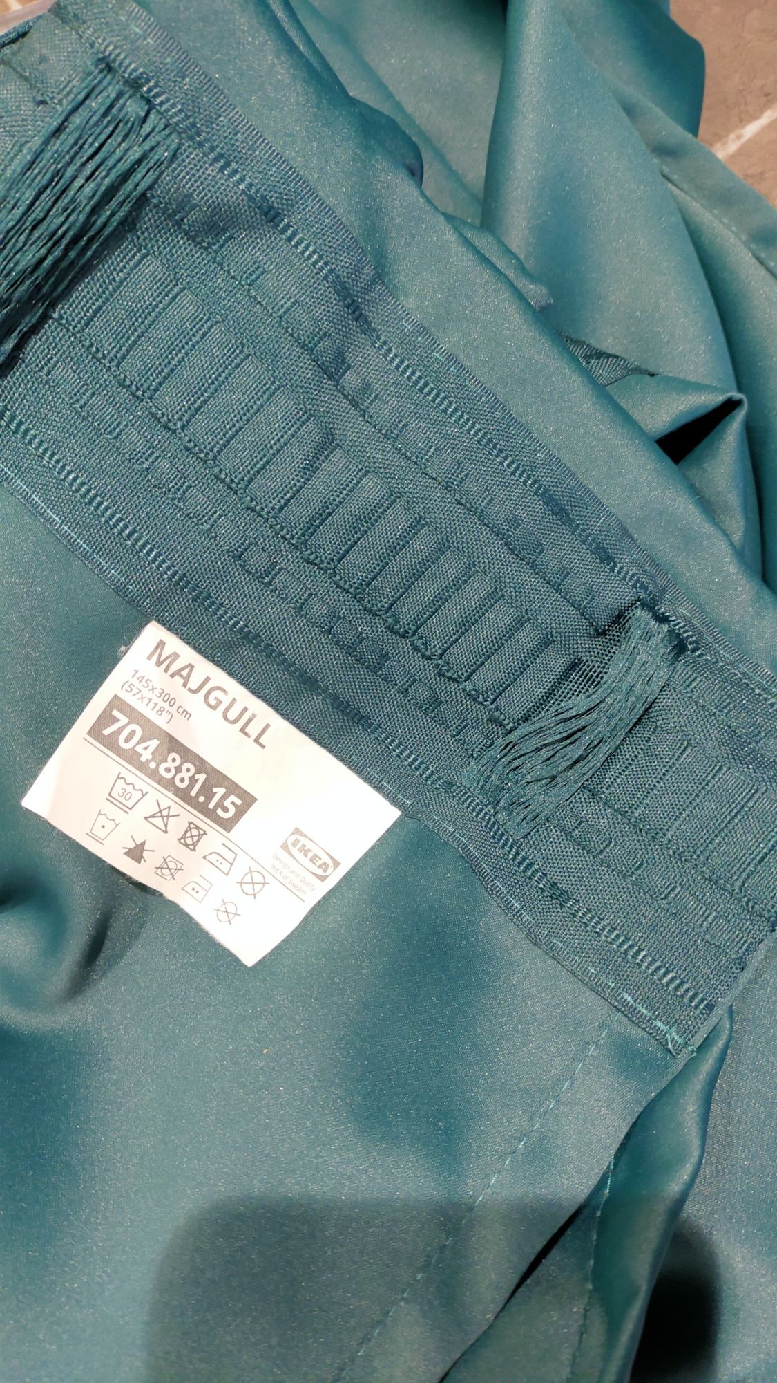 Zasłony zaciemniające blackout 2 szt. IKEA zielone