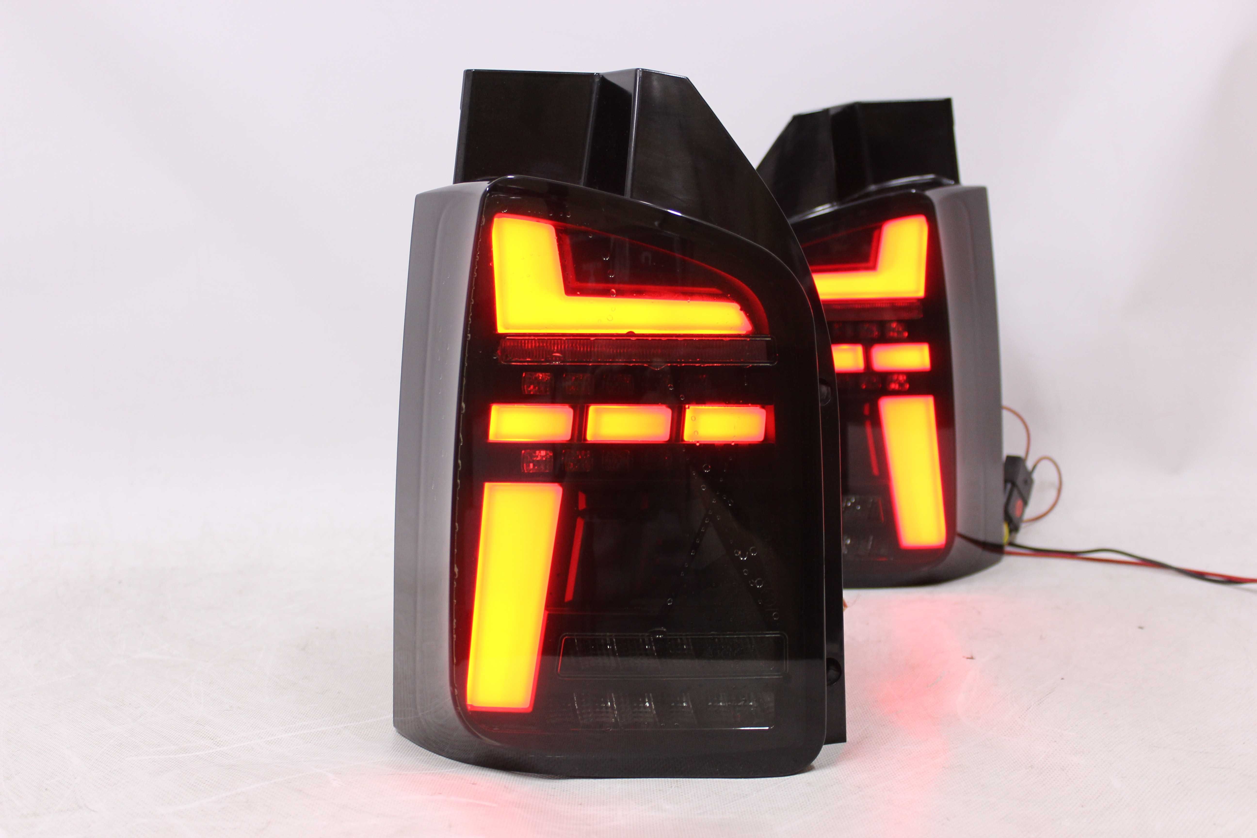 Lampy tył tylne VW Transporter T5 10-15 DRZWI LED BAR Dynamic SMOKE