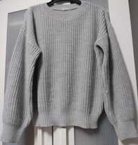 Szary akrylowy sweter 38/M