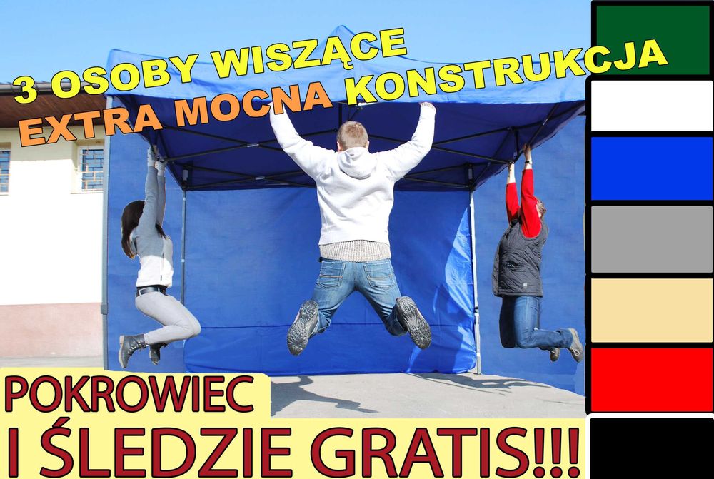 34kg 3x3 EXTRA MOCNY Namiot Handlowy Ogrodowy Pawilon Targowy Turek