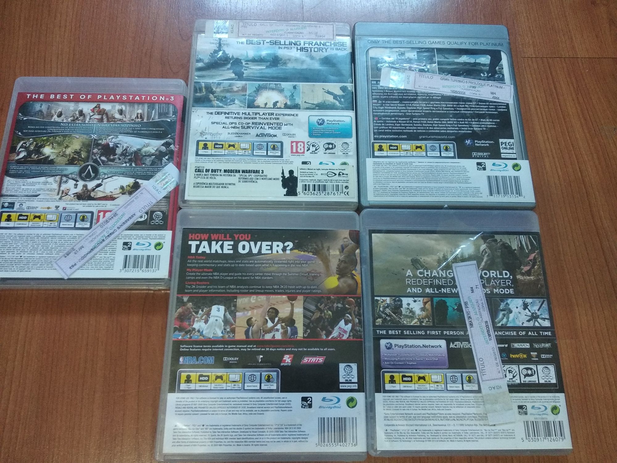 Jogos ps3 call of duty nba gran turismo assassins creed