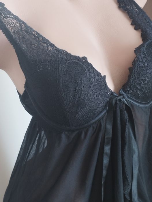 Новий пеньюар чорний 80В пушап