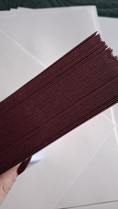 Koperty bordowe ślub wesele