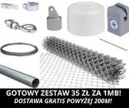 35 ZŁ za Kompletne ogrodzenie z siatki ocynkowane 1,5m,siatka ocynk