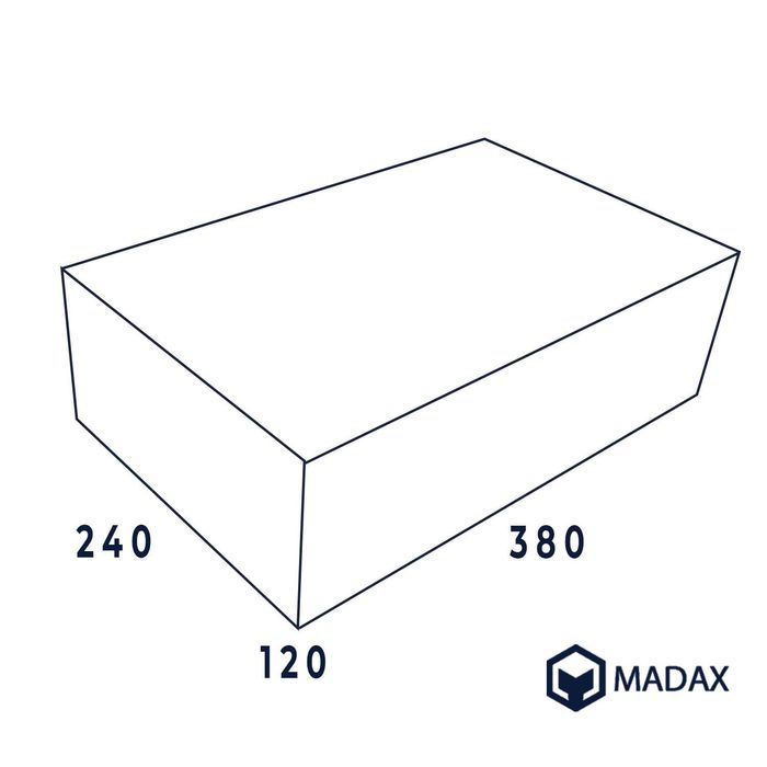 Bloczki betonowe wym. 12x24x38 cm MADAX