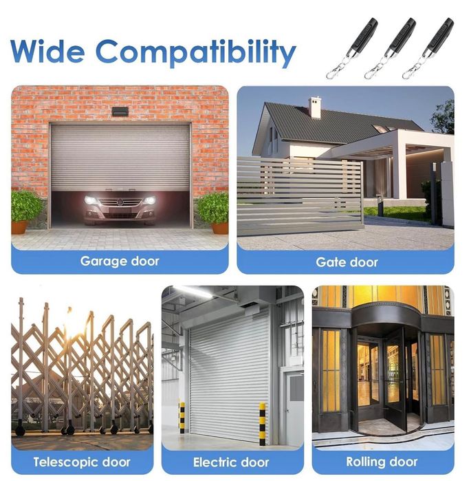 3-częściowy pilot do drzwi garażowych 433 MHz pilot do bramy