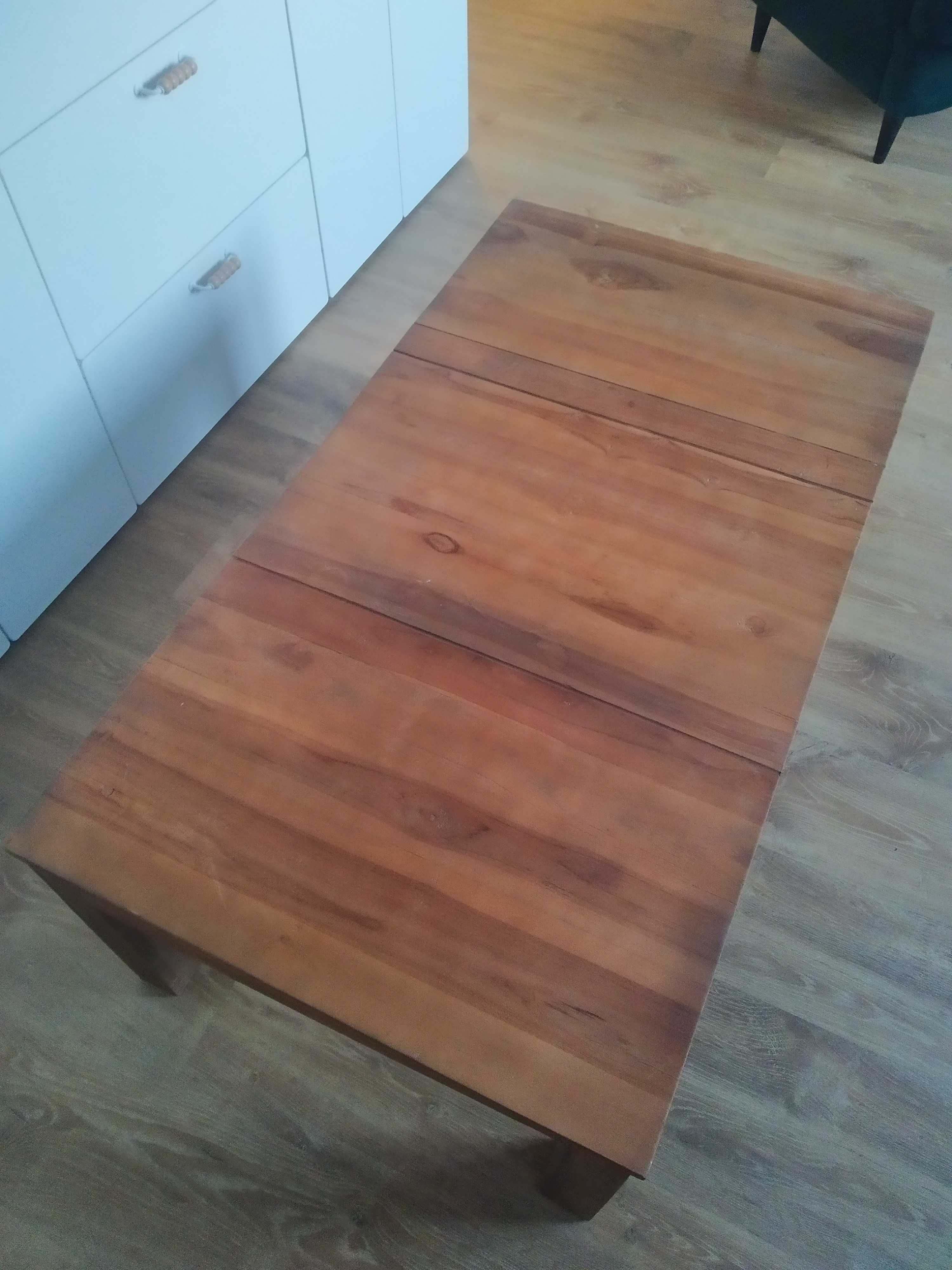 Stolik kawowy z litego drewna tekowego, vidaXL, 110x60x40 cm