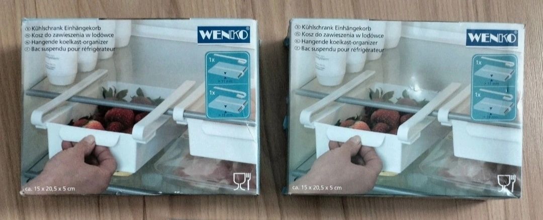 Zawieszany pojemnik / kosz do lodówki, z funkcją wentylacji - Wenko