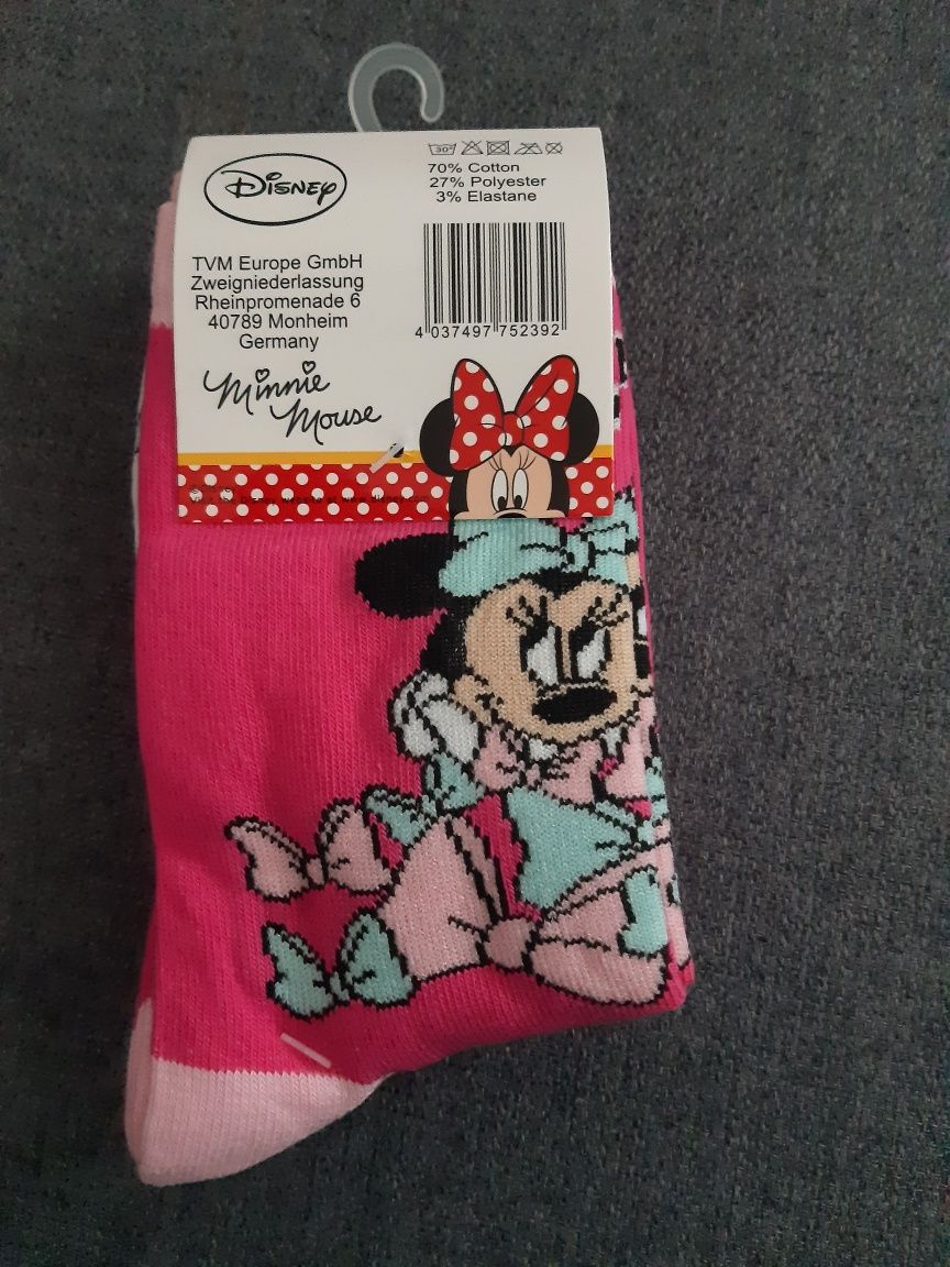 Skarpetki Minnie Mouse Disney trzypak rozmiar 35-38 nowe