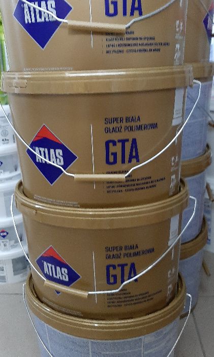 Gładź polimerowa Atlas GTA 18kg 82zł brutto/szt PROMOCJA 5+1 GRATIS!