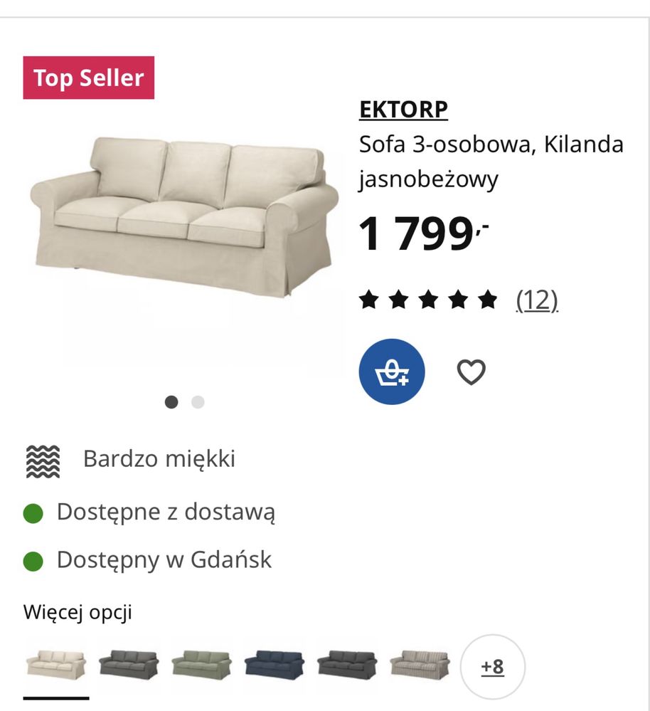 Ektorp - sofa 3-osobowa