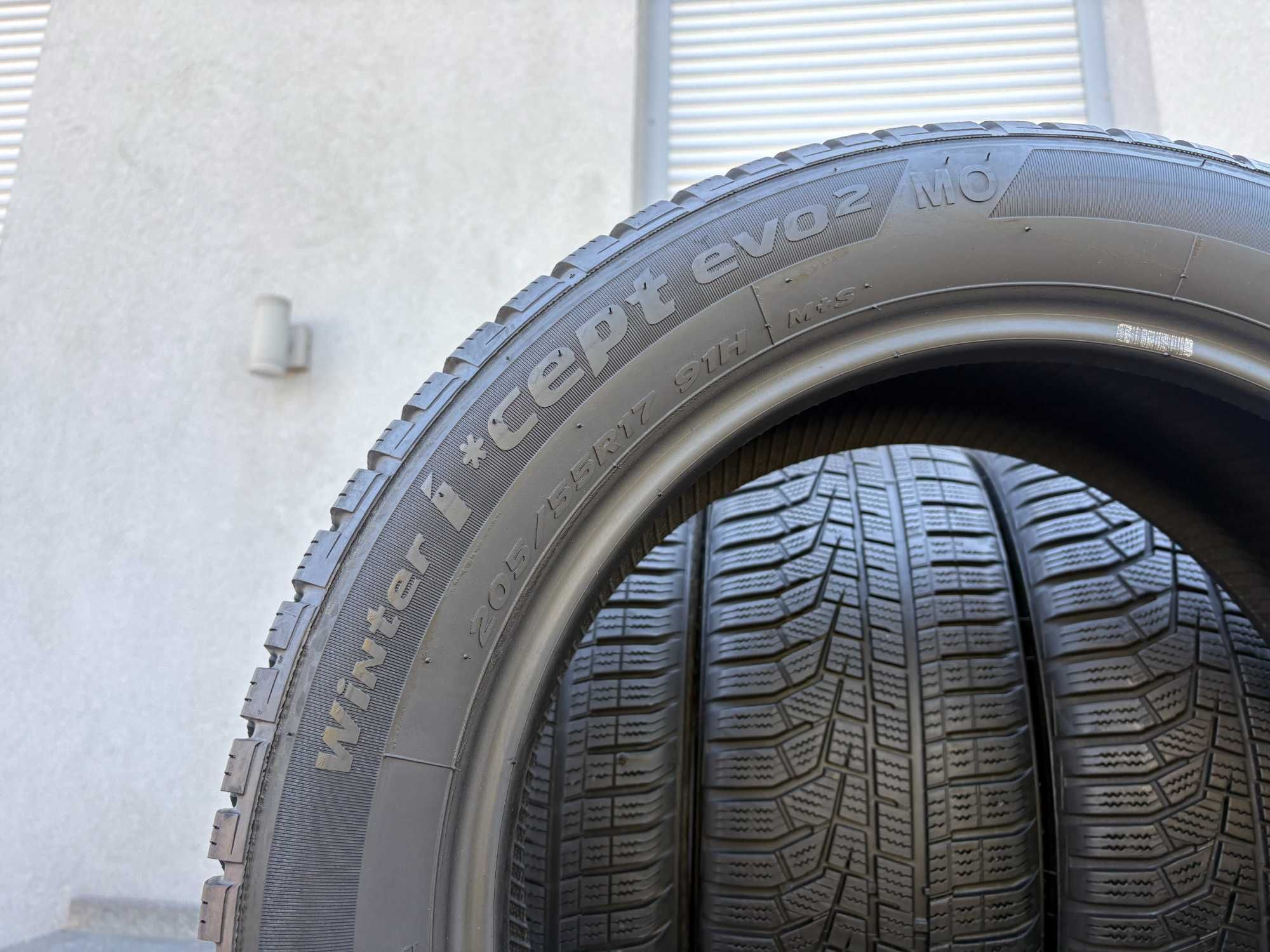 2szt zimowe 205/55R17 Hankook 5,5mm 2022r świetny stan! Z536 gwar