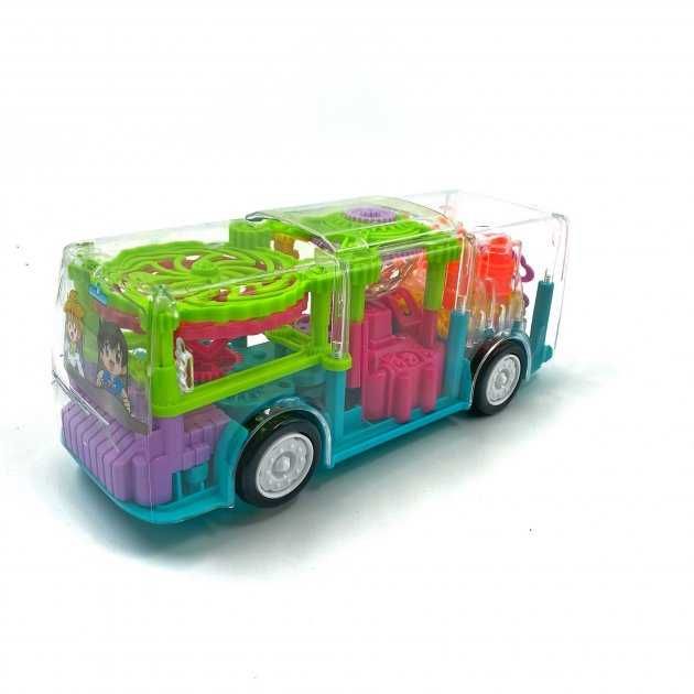 Музичний автобус Huanger Party Bus 22 см розвиваюча іграшка Зелений