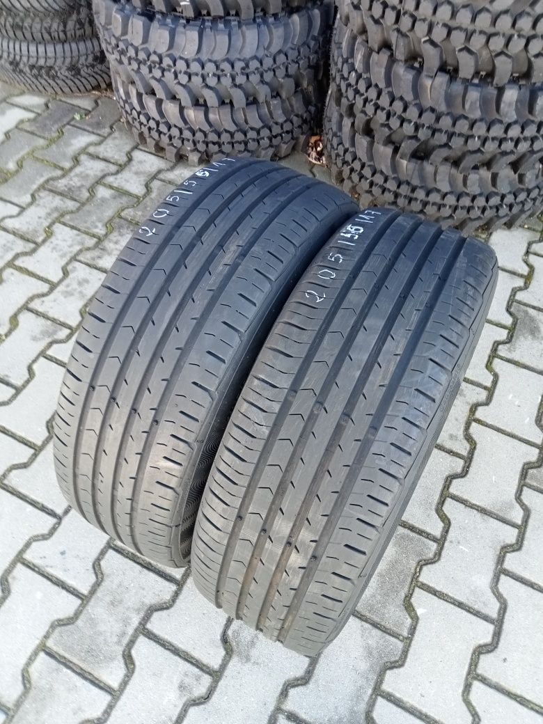 2x Opony Używane Letnie 205/55R17 Continental