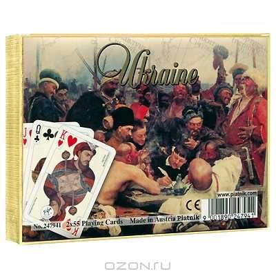 Карты игральные пластик. Козаки (Австрия), Доллар, Кока-кола, Украина.