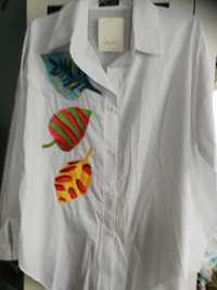 Koszula biała haft kolorowy