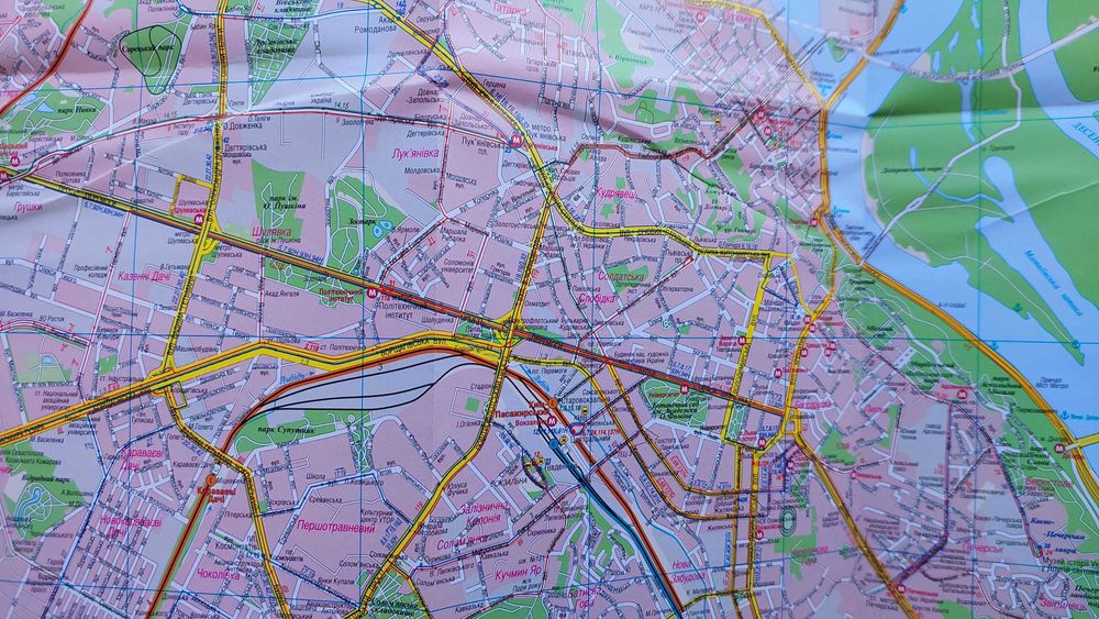 Карта Київ пасажирський транспорт Картографія 2023