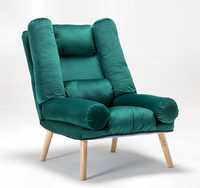 Fotel wypoczynkowy do salonu Uszak Dior Green