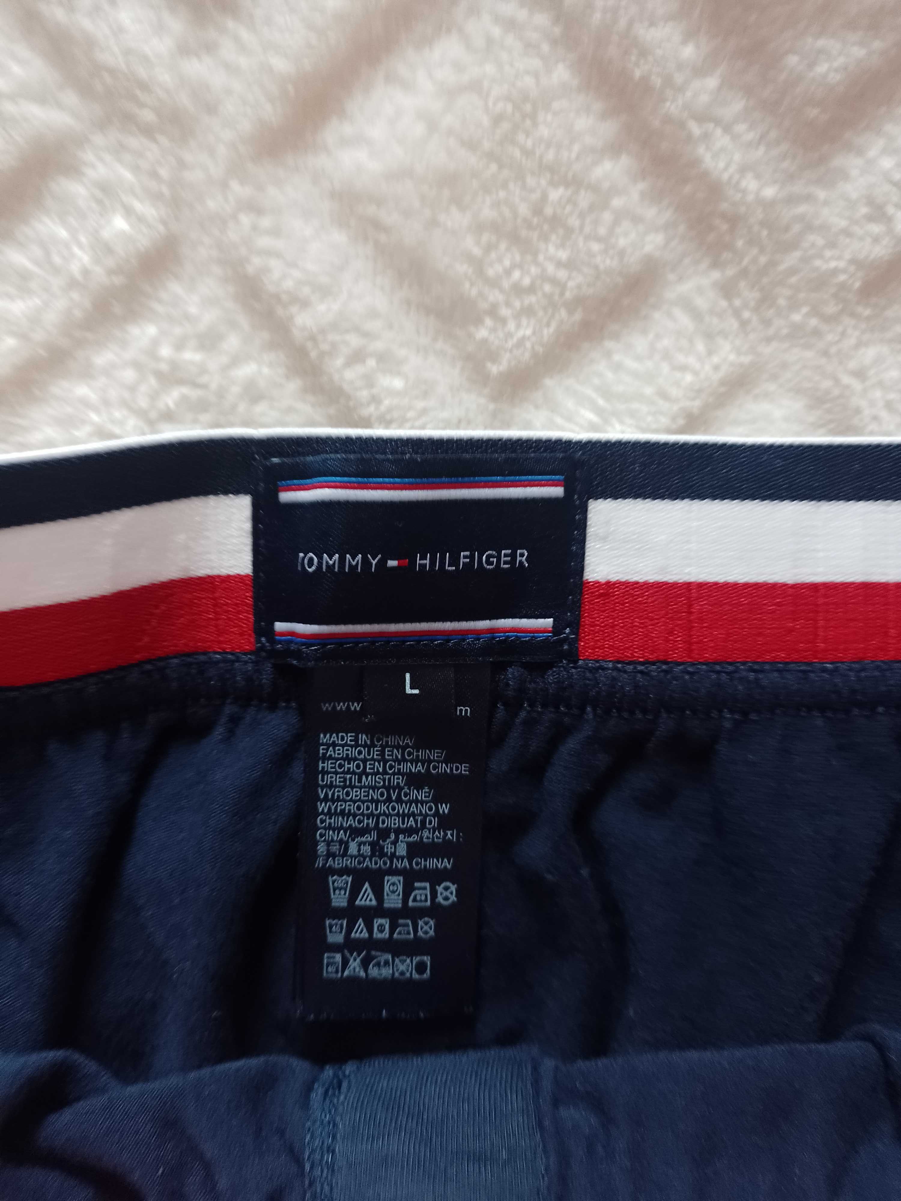 (L) Tommy Hilfiger/ Granatowe szorty, Bokserki do spania