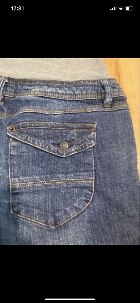 Yessica C&A 36 ciążowe szorty capri krótkie spodenki jeansowe dżinsowe