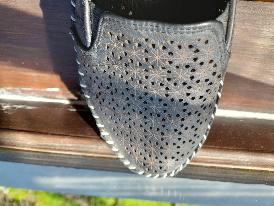 Мокасины Турция натуральная перфорированная кожа 38 (24,5 см)