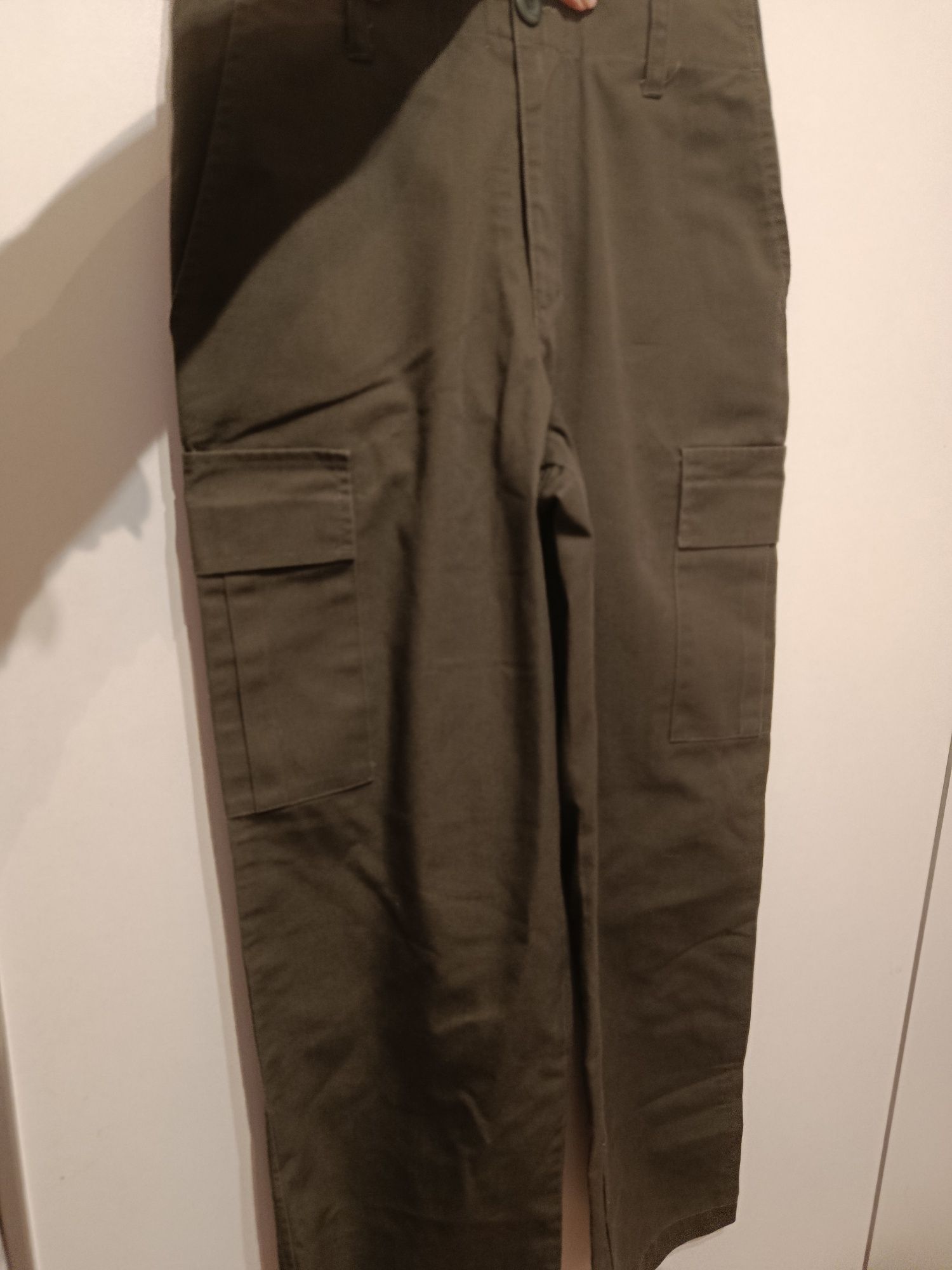 Spodnie harcerskie khaki/ciemna zieleń 164