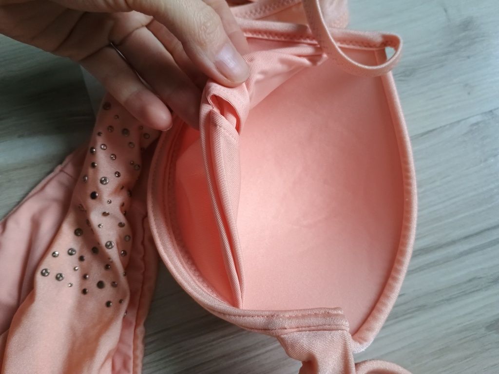 Strój kąpielowy morelowy dwuczęściowy calzedonia