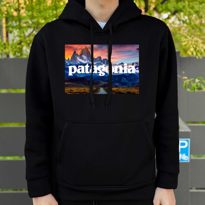 PATAGONIA » Черное новое худи » Neon SunSet » XS S M L XL » Патагония