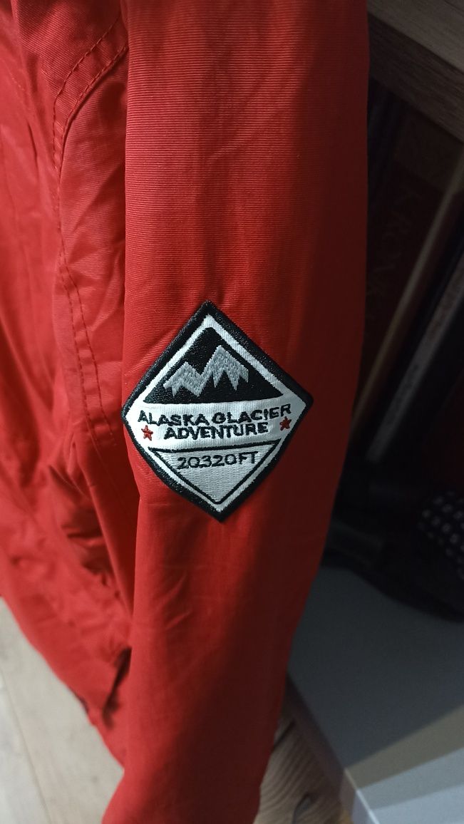 Kurtka męska zimowa czerwona z kapturem Cubus Alaska Glacier Adventure