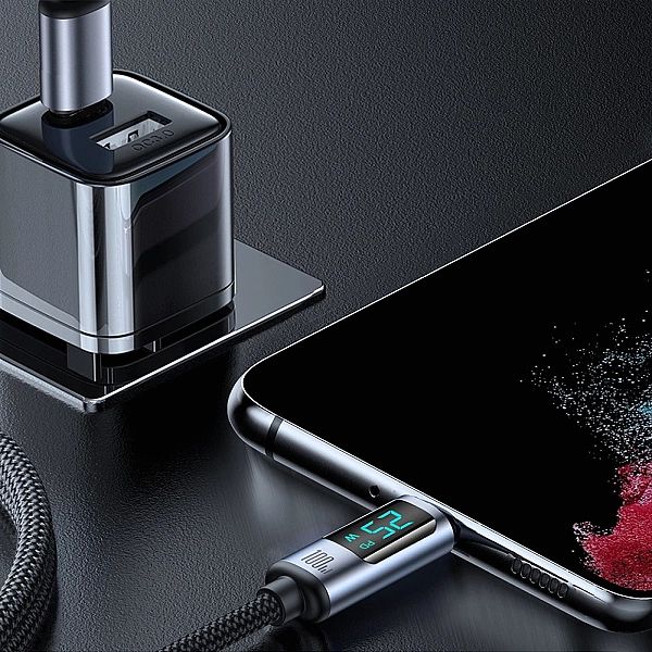 Kabel USB C - USB C 100W 1.2m z wyświetlaczem LED Joyroom S-CC100A16 -