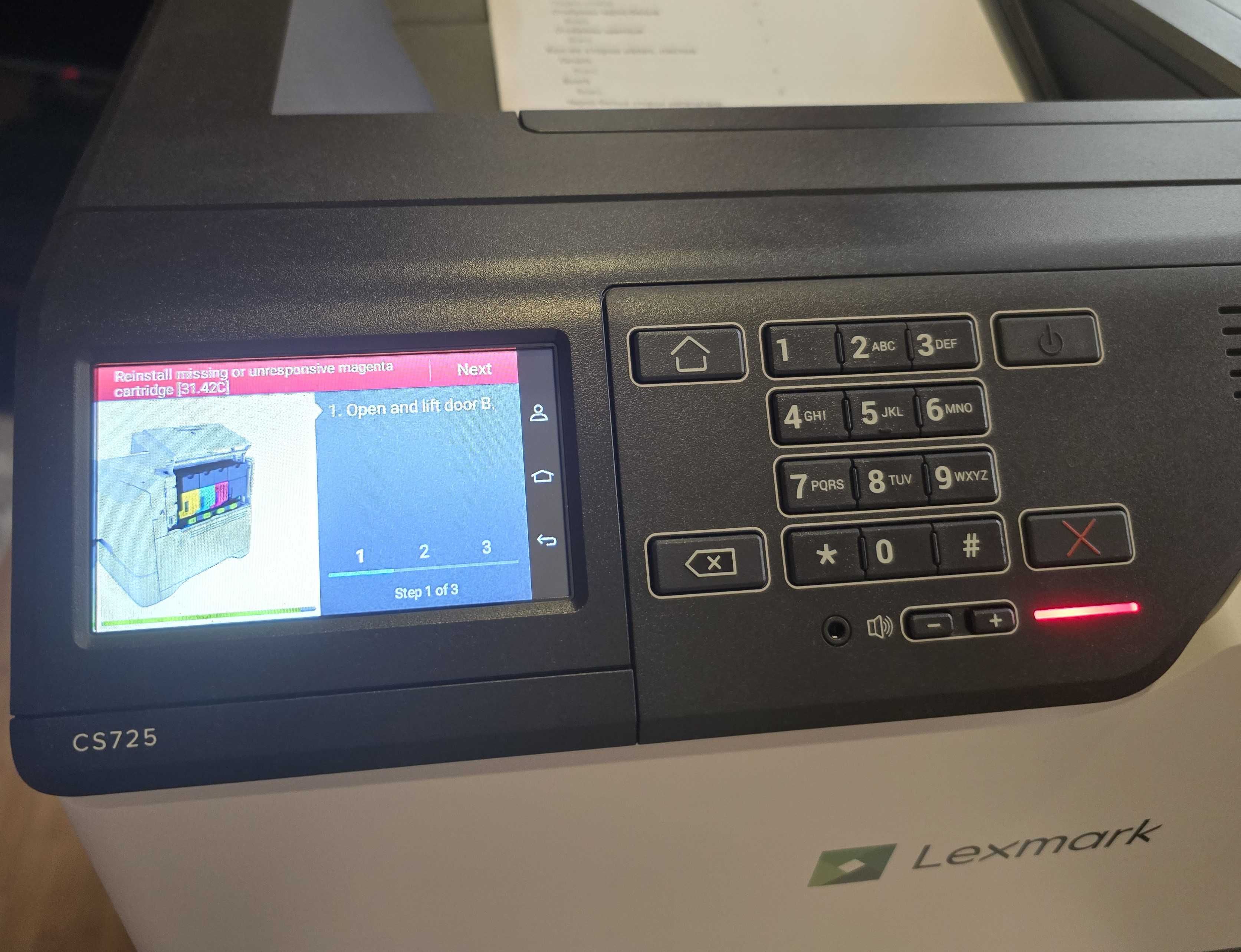 Новий  кольоровий лазерний принтер LEXMARK CS700 серія мережевий